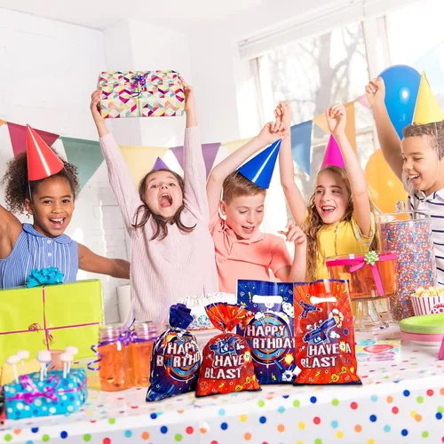 Miniatura 7 de Pajean 100 bolsas de regalo de guerra para fiesta de baby shower, bolsas de golosinas de guerra para fiesta de cumpleaños de guerra, suministros