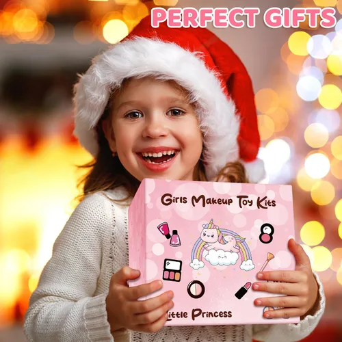 Miniatura 5 de Kit de maquillaje para niños de 80 piezas para niños de 3, 4, 5, 6, 7, 8 años, juguete de unicornio para niñas pequeñas, cumpleaños, juguetes