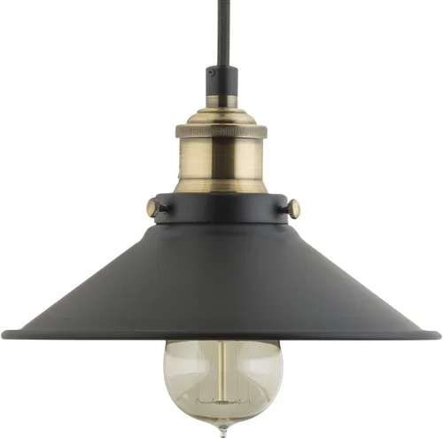 Miniatura 8 de Linea di Liara LL-P407 lámpara de techo industrial Andante, aplique de un foco con pantalla de metal y cable, con cubierta de 5 pulgadas, diseño