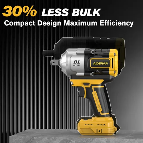 Miniatura 6 de Llave de impacto inalámbrica de 20 V para batería DeWalt, 1500 Nm (1106 pies-libras) pistola de impacto sin escobillas de 1/2 pulgada, herramienta