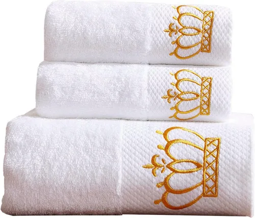 Sunshinejing Juego de toallas de baño 100% algodón de alta calidad; 1 toalla de baño, 1 toalla de mano y 1 toallita, baño de lujo súper suave y
