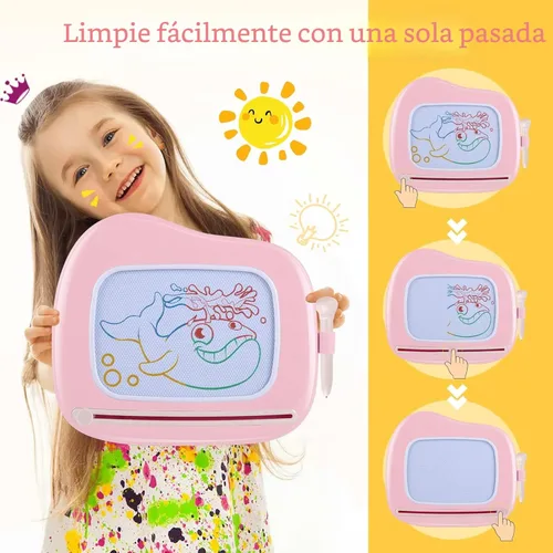 Miniatura 4 de Smasiagon - Pizarra de dibujo magnética para niños, juguetes para niñas de 1 a 2 años, pizarra de garabatos portátil para aprender y juguetes Verde
