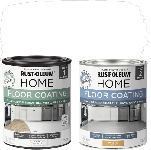 Miniatura 16 de Rust-Oleum 367592 - Kit de revestimiento de suelo para interiores del hogar, gris envejecido mate