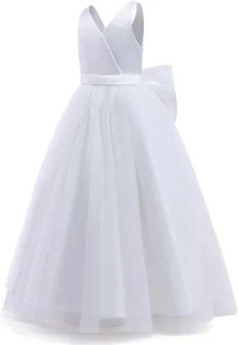 Miniatura 2 de Nileafes Vestido largo de dama de honor para niñas de 4 a 14 años