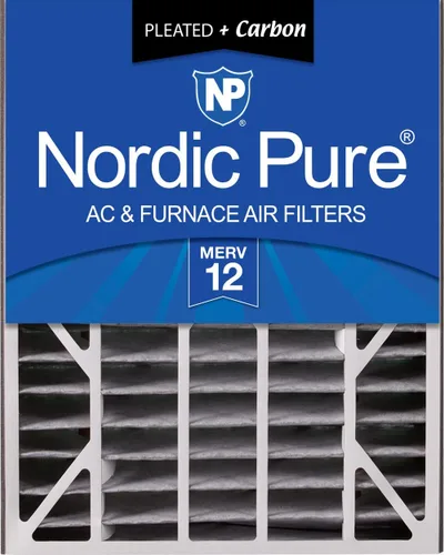 Miniatura 19 de Nordic Pure 20x25x5 (tamaño real: 19 3/4 x 24 1/4 x 4 7/8) Filtro de CA Air Bear MERV 13 Plus Carbon 4 Pack