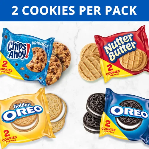 Miniatura 4 de Oreo Oreo Original, Oreo Golden, Chips Ahoy! & Nutter Butter Cookie Snacks Pack de variedades, 56 paquetes de refrigerios (2 cookies por paquete)