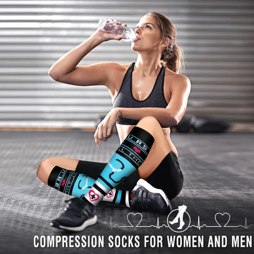 Miniatura 122 de 6 Pack Copper Compression Socks for Women and Men Circulation-Best Support for Medical, Running,Nursing,Athletic