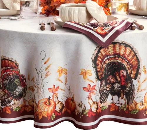 Miniatura 9 de Elrene Home Fashions Autumn Heritage - Manteles individuales de diseño de pavo, juego de 4, 13 x 19 pulgadas