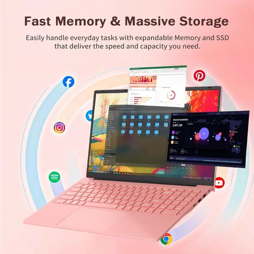 Miniatura 5 de Auusda 2026 Traditional Laptop Computer for Students & Work, 15.6", 3250C Ryzen 3 Processor, WiFi 6, BT 5.3, Backlit Keyboard, Fingerprint, Dual USB
