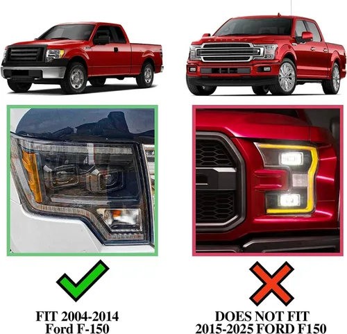 Miniatura 5 de COMNOVA Barra lateral con escalones y estribo de reemplazo para Ford F-150 Crew Cab 04-14 (4 puertas de tamaño completo), diseño de almohadilla