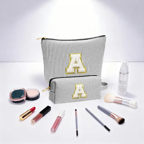 Miniatura 6 de Set de Bolsos de Maquillaje de Viaje - Bolso Inicial de Aseo de Viaje, Bolso de Cosméticos Portátil Bolso de Maquillaje de Viaje con Artículos Azul