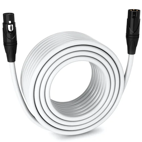Miniatura 59 de LyxPro Cable de micrófono XLR hembra a macho de ángulo recto de 3 pines de 1.5 pies para altavoces amplificados, interfaz de audio, rendimiento