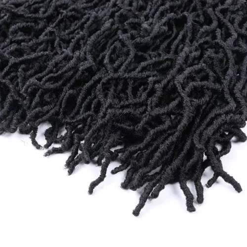 Miniatura 6 de 4 paquetes de rastas suaves de ganchillo de pelo sintético preenrollado, trenzas de ganchillo de diosa, rastas de cabello sintético para mujeres 1b