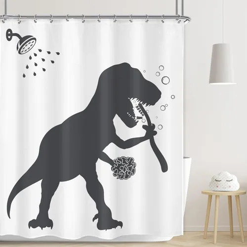 Miniatura 29 de Juego de cortinas de ducha divertidas con diseño de calavera y esqueleto de Halloween para baño, 60 pulgadas de ancho x 71 pulgadas de alto