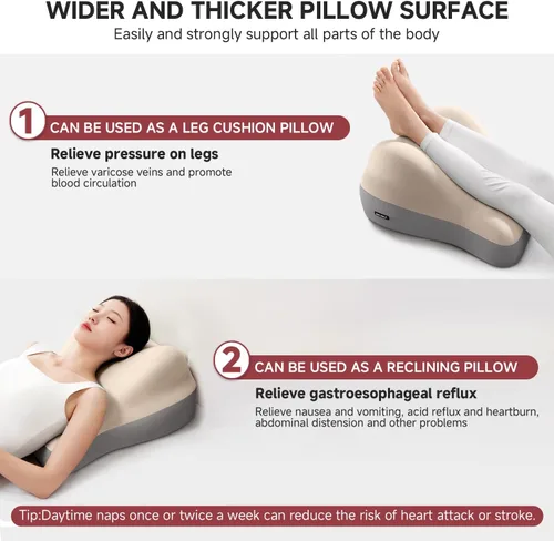Miniatura 3 de Almohada de lectura para sentarse en la cama, cojín de apoyo sentado para adultos, sofá o ayuda para sentarse en el suelo, adecuada para aliviar