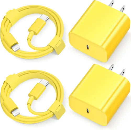 Miniatura 11 de iPhone 14 13 12 11 Super Fast Charger [2Pack] cargador 20W Rapid USB C Wall Charger Block with 6FT Fast Charging Cable Compatible with iPhone