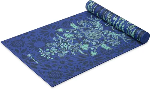 Miniatura 22 de Gaiam tapete de yoga prémium, estampado, extra grueso y antideslizante, de 15/64 pulgadas, para todo tipo de yoga, de pilates y de ejercicios