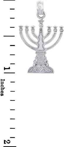 Miniatura 2 de Colgantes de Menorá Judía - Colgante Menorá de Plata (Pequeño)