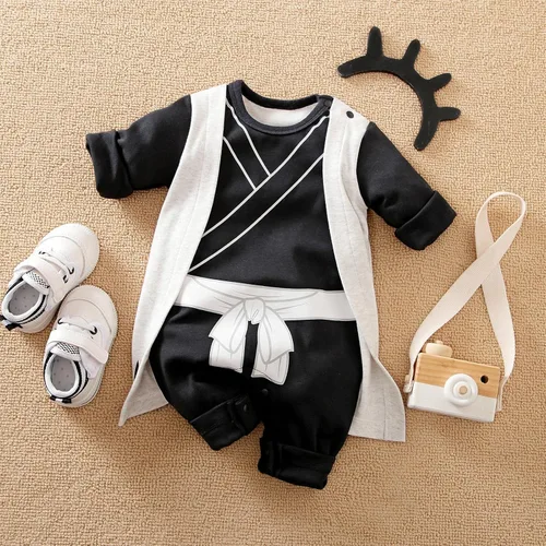Miniatura 2 de RELABTABY Lindo mameluco de anime para bebé niño y niña, mameluco para Halloween, cosplay, ropa