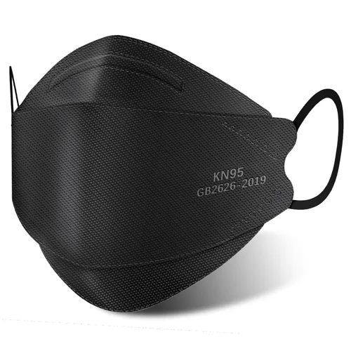 Miniatura 15 de akgk Mascarilla KN95 de 50 unidades, mascarillas de protección transpirable, mascarillas KN95 negras de 5 capas, máscaras de seguridad contra