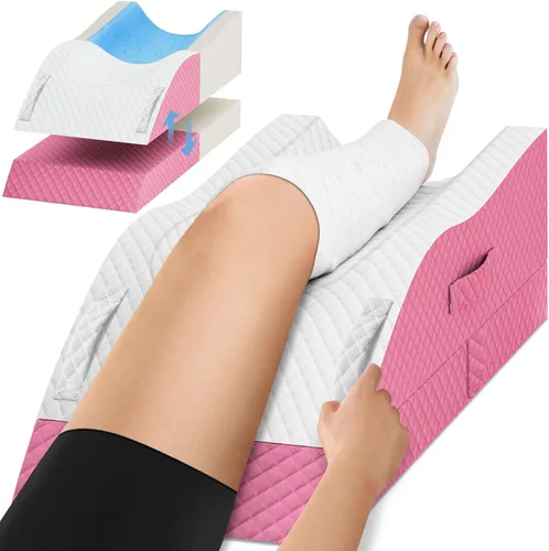 Miniatura 12 de Almohadas de elevación TranquilRelax para piernas después de la cirugía, almohada de espuma viscoelástica ajustable con cuña para piernas para Gris