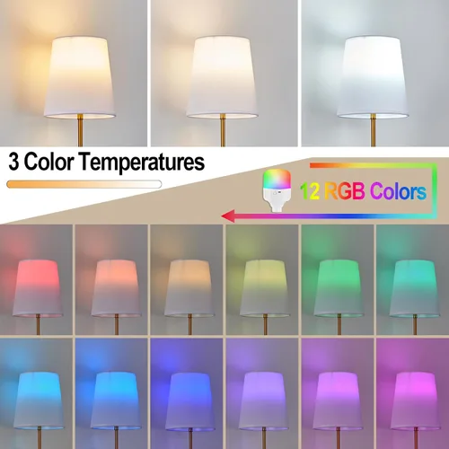 Miniatura 5 de Aplique de Pared de Doble Pared Operado por Batería, Apliques de Tela Inalámbricos Recargables de 2 Luces con Batería con Control Remoto, Luces