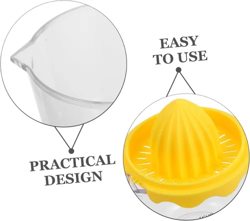 Miniatura 9 de VANZACK Mini exprimidor de limón portátil, exprimidor manual con mango y taza medidora para frutas cítricas, fácil de usar y extractor ligero