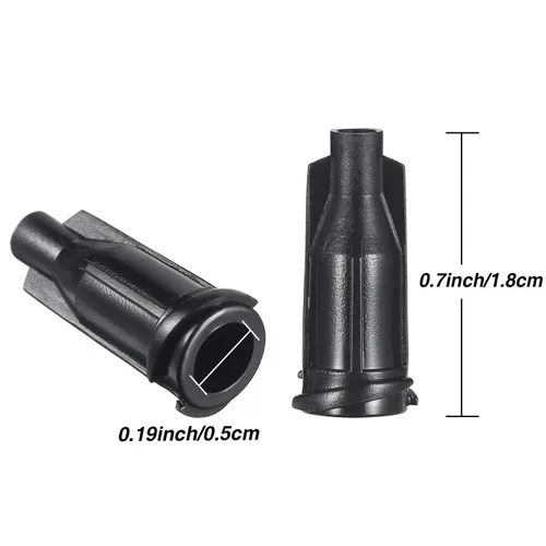Miniatura 2 de Gejoy Tapas de jeringa, agujas dispensadoras, tapas de punta de jeringa negras para dispensar agujas, accesorios para uso industrial artesanal