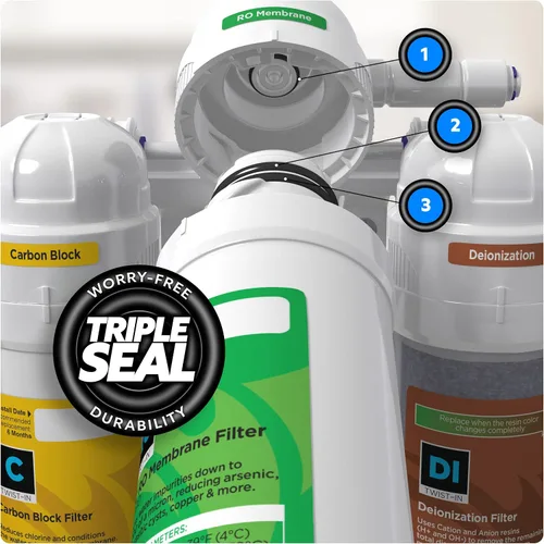 Miniatura 4 de AquaticLife Twist-In 75 GPD RO Membrana Cartucho de filtro de repuesto para ósmosis inversa Sistema de filtro de agua de desionización