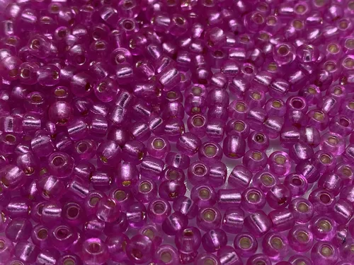 Miniatura 8 de Granos de semillas de vidrio checo grandes: 6/0 1.41 oz / 1.4 oz (morado claro opaco)