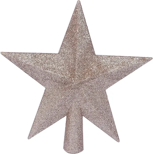 Miniatura 14 de YYCRAFT Adorno de Estrella con Purpurina para la Punta del Árbol Decoración Navideña - 6 Pulgadas, Rojo