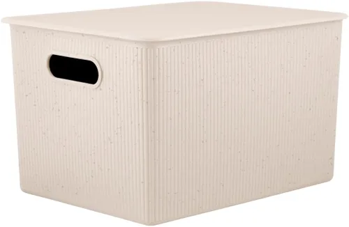 Miniatura 18 de Superio Colección acanalada - Cestas organizadoras decorativas de plástico para almacenamiento en casa, cajas contenedoras azules para organizar