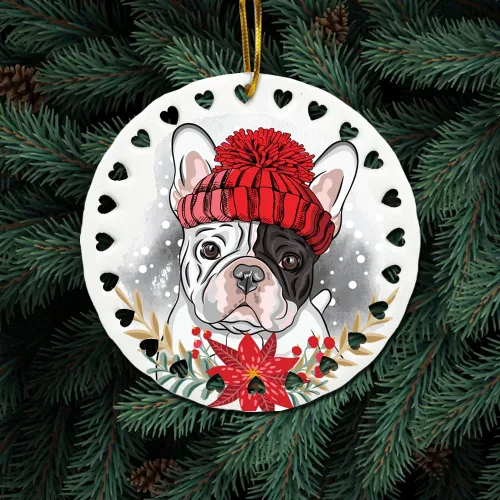 Miniatura 2 de BELLA BUSTA -Adorno de Navidad para perros, decoración navideña para amantes de los perros, estampado de Navidad UV