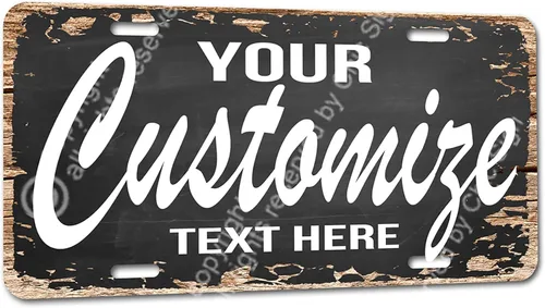 Lp-0525 Retro Design Your Text Here Custom Chic Cartel de estaño rústico desgastado estilo vintage Cocina Bar Pub Cafetería Hombre Cueva Decoración