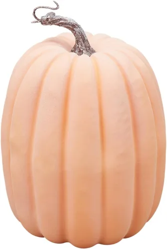 Miniatura 4 de Lizxun 7 calabazas artificiales de Halloween de espuma de imitación de calabaza naranja, calabazas de espuma de cosecha de otoño para otoño, Acción