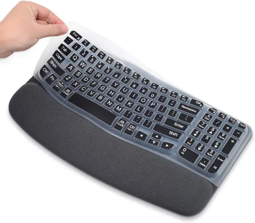 Miniatura 8 de Logitech Wave Keys MK670 Combo - Funda para teclado Logitech Wave Keys, funda protectora ergonómica inalámbrica para teclado, accesorios de piel