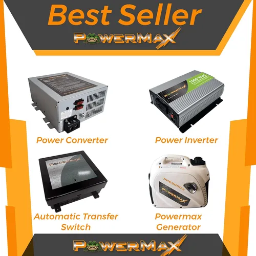 Miniatura 4 de PowerMax PM4 55A mba convertidor de energía de 110V CA to 12V CC, de 55 amperios, con cargador de baterías inteligente incorporado de 4 fases