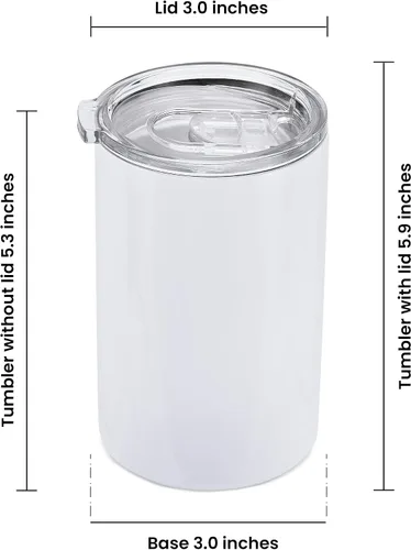 Miniatura 4 de makerflo Vaso Duozie de 12 onzas de grosor en blanco, paquete de 25 con tapa y pajilla, listo para manualidades para regalos y personalización