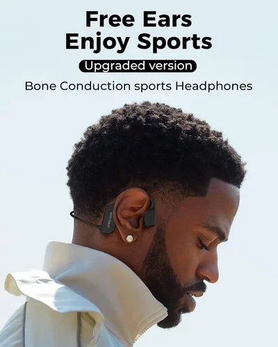 Miniatura 2 de UltraComfort Auriculares de conducción ósea de oreja abierta, auriculares inalámbricos Bluetooth 5.3, IPX5 impermeable, 8 horas de reproducción