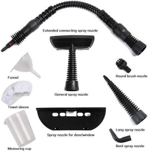 Miniatura 3 de GOFLAME Limpiador de vapor de mano de 1050 W, potente vapor, desinfectante, vaporizador, plancha de vapor, elimina manchas y grasa del baño, cocina