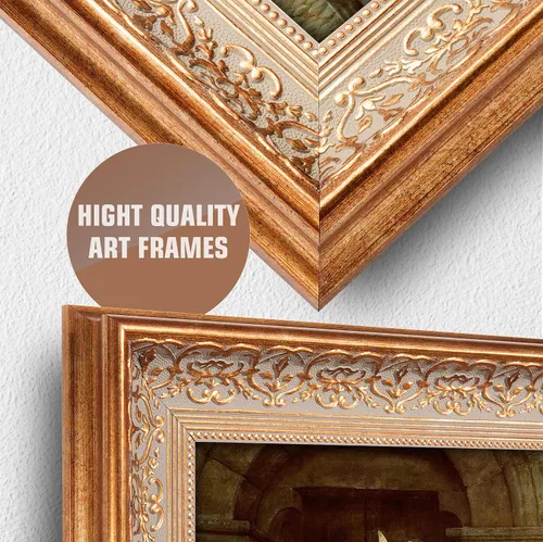 Miniatura 824 de A&T ARTWORK Campo de trigo con cipreses de Van Gogh Las reproducciones de arte clásico mundial, impresiones en lienzo giclée para decoración
