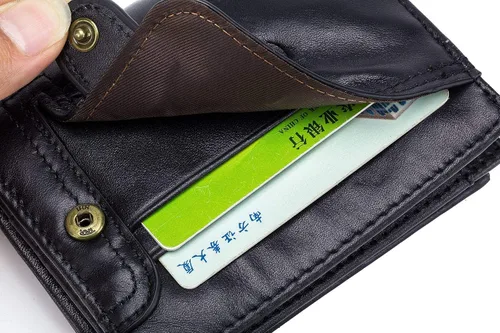 Miniatura 3 de Cartera de piel con bloqueo RFID para hombre, estilo vintage, con cremallera