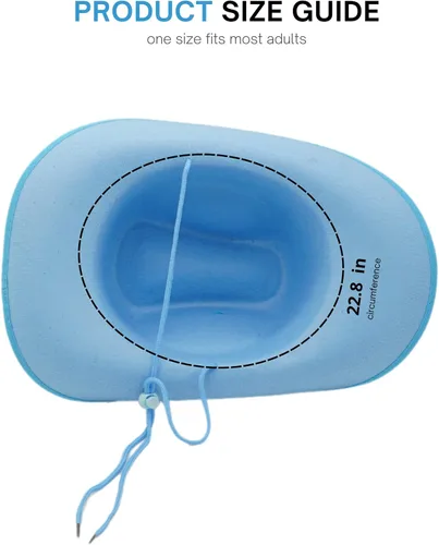 Miniatura 3 de 4E's Novelty Sombrero de vaquero para mujeres y hombres, sombrero de vaquera de fieltro para adultos, accesorios de vestir para fiesta occidental