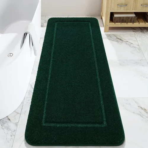 Miniatura 23 de LOCHAS Alfombras de baño, alfombra larga de baño de 24" x 60", alfombra antideslizante lavable para baño, alfombra suave y gruesa absorbente
