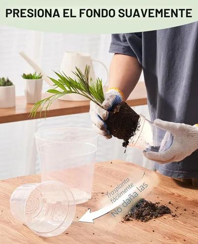 Miniatura 5 de homenote Macetas de vivero, paquete de 30, maceta de 3/4/5 pulgadas para plantar, macetas transparentes para plantas, plántulas de plástico