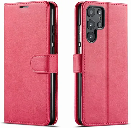 Miniatura 10 de STARSHOP Funda compatible con Samsung Galaxy S22 Ultra, de piel sintética, a prueba de golpes, con ranuras para tarjetas de crédito y cierre Oscuro