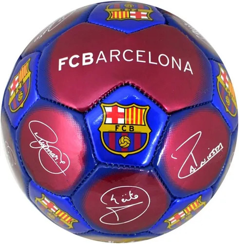 Barcelona Barca Signature - Escudo pequeño de fútbol metálico, talla 1, Varios colores