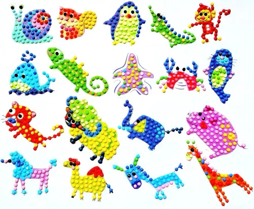 FONYANE Kits de arte de diamantes para niños y niñas y niños, kits de joyería de calcomanías de animales, kit de manualidades para niños de 4, 5, 6,