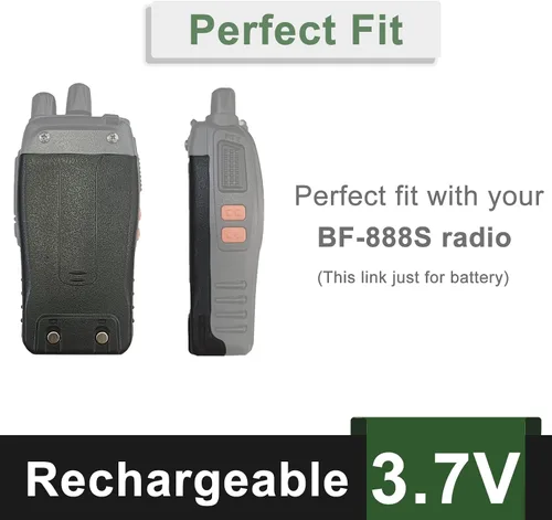 Miniatura 4 de BAOFENG BF-888S Batería de radio bidireccional 3.7 V 1500 mAh Li-ion recargable para radioaficionado GMRS Reemplazo BF-666S BF-666S BF-777S H-777