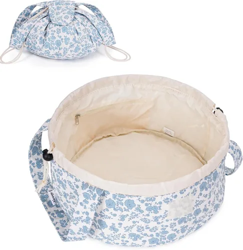 Miniatura 14 de Bolsa de maquillaje con cordón en forma de barril grande, bolsa de cosméticos, organizador de artículos de tocador para mujeres, A-Negro